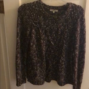 Madewell Maroon and Gray side slit sweater size S